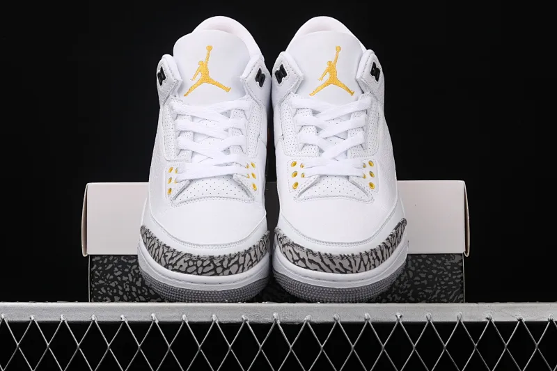 All categories Air Jordan Jordan series basketball shoes Air Jordan 3 Air Jordan 3 Retro "Laser Orange" AJ3 Joe 3 White Yellow White Orange Lakers CK9246-108